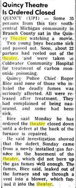 Our Theatre - Dec 31 1968 Article On Furnace Problem (newer photo)
